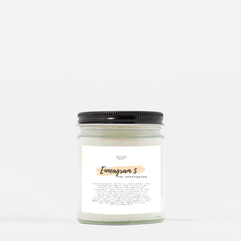 Enneagram 5 Candle (Hand Poured 9 oz.)