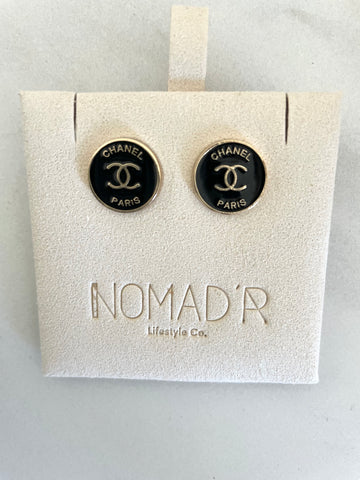 CC Paris Small Stud Earrings- BLACK – Nomad'r Lifestyle Company