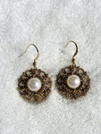 CC Antique Pearl Drop Earrings- GOLD