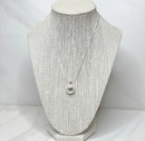 CC Sterling Silver Faux Pearl Necklace