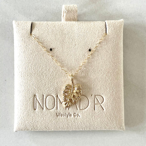 14k Gold-Filled Tropical Leaf Necklace