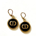 CD Classic Drop Earrings- BLACK