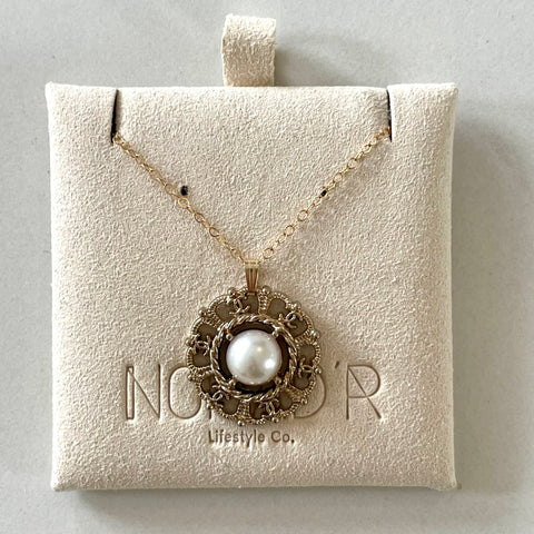 CC Gold & Pearl Antique Necklace