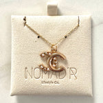 CC Half Pearl Logo Necklace-GOLD