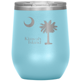 Kiawah Island Palm Tree Wine Tumbler