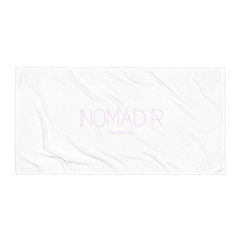 "NOMAD'R- WHITE/PINK" Towel