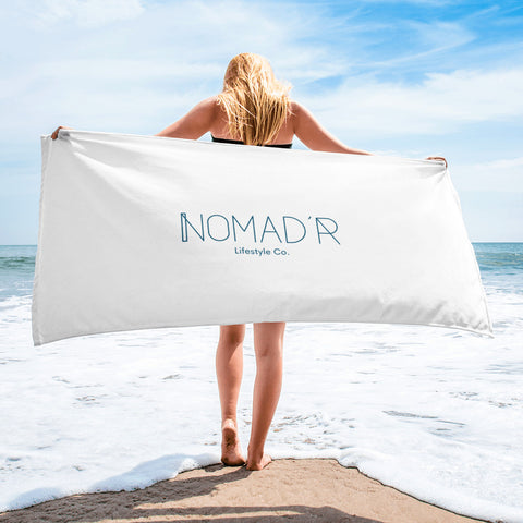 "NOMAD'R- WHITE/NAVY" Towel