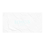 "NOMAD'R- WHITE/AQUA Towel