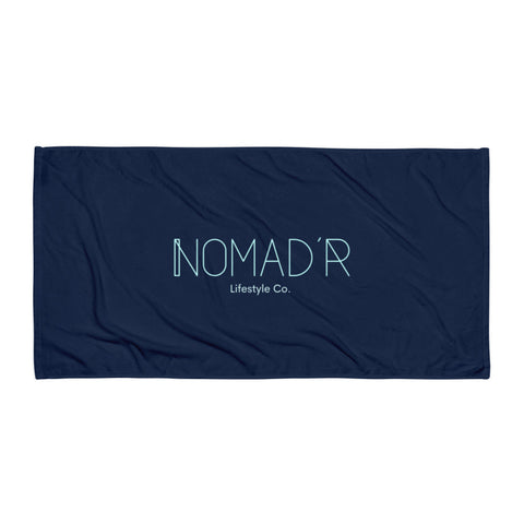 "NOMAD'R- NAVY/AQUA" Towel