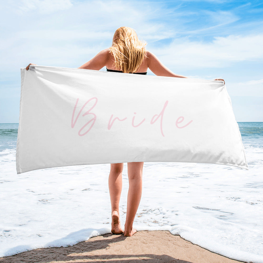 Bride beach towel sale