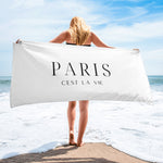 "Paris C'est La Vie- WHITE" Towel