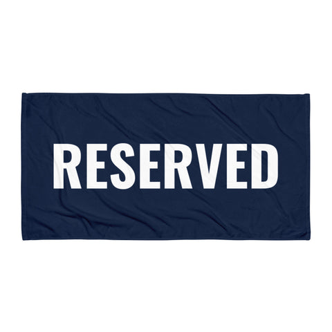 "Reserved- NAVY/WHITE" Towel