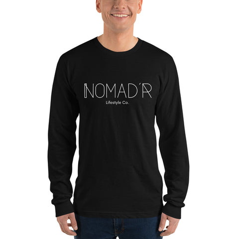 "Nomad'r- White" Long sleeve t-shirt