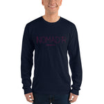"Nomad'r- Burgundy" Long sleeve t-shirt