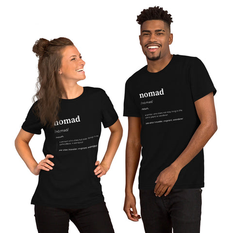 "Nomad- Definition- BLACK" Short-Sleeve Unisex T-Shirt