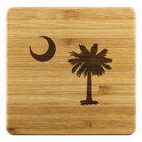 South Carolina Logo Bamboo Coaster Set