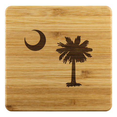 South Carolina Logo Bamboo Coaster Set
