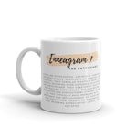 Enneagram 7 White glossy mug