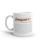 Enneagram 9 White glossy mug