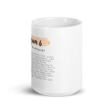 Enneagram 6 White glossy mug