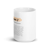 Enneagram 7 White glossy mug