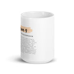 Enneagram 9 White glossy mug