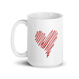 "Scribble Heart- RED" Mug
