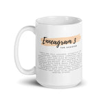 Enneagram 3 White glossy mug