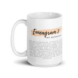 Enneagram 7 White glossy mug