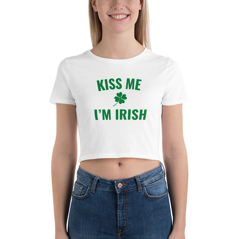 "Kiss Me I'm Irish" Women’s Crop Tee