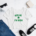"Kiss Me I'm Irish" Women’s Crop Tee
