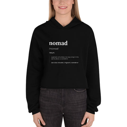 "Nomad Definition" Crop Hoodie