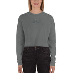 "Cozy at Home- NAVY" Crop Sweatshirt