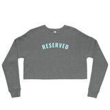 "Reserved- AQUA" Crop Sweatshirt