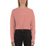 "Cozy at Home- AQUA" Crop Sweatshirt