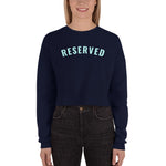 "Reserved- AQUA" Crop Sweatshirt